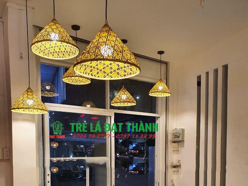 Đèn Nan Tre Nón Hoa Thị Nhọn - DMT008